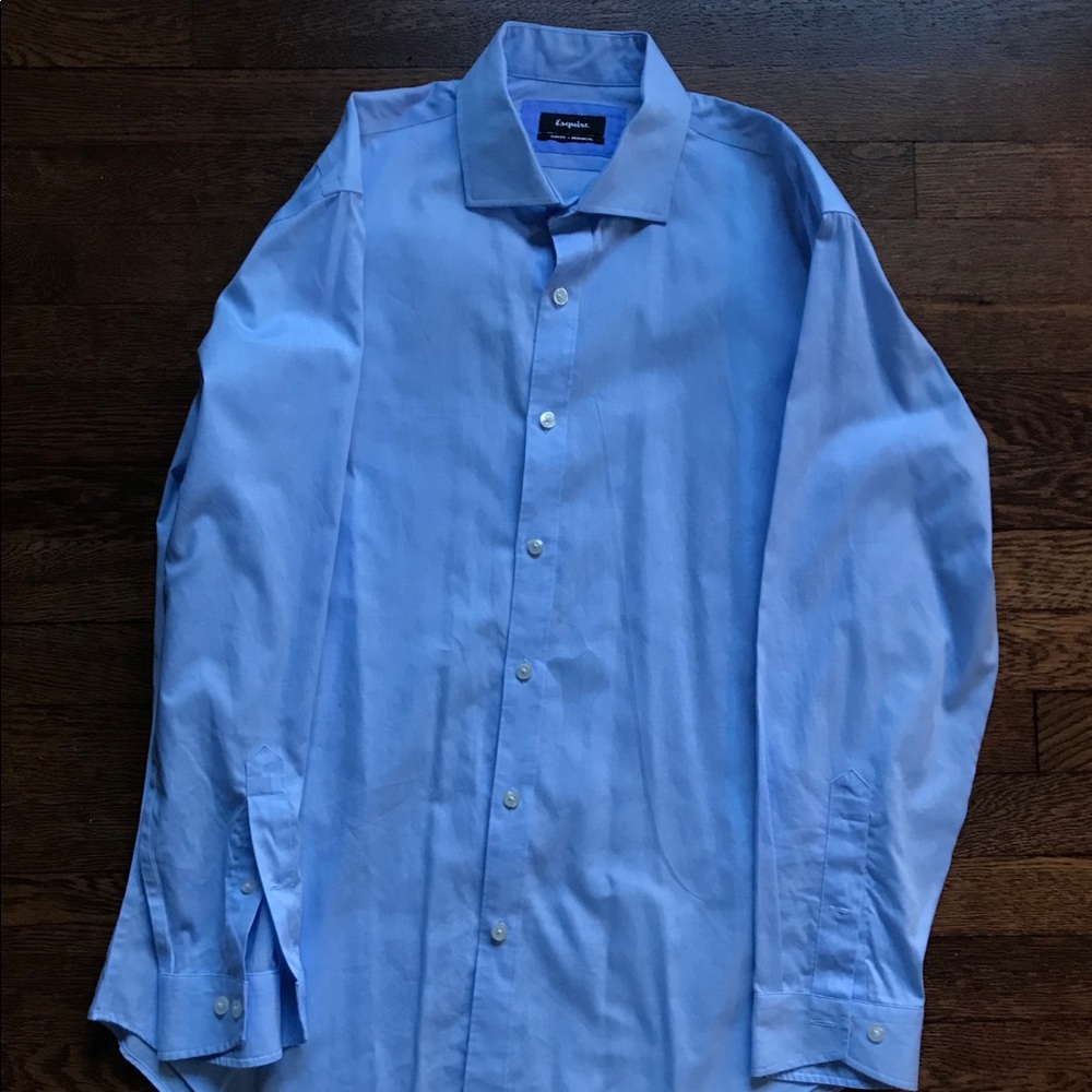 Men’s Medium Blue Slim Fit Esquire Button Down